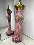 Blush Siren Illusion Gown