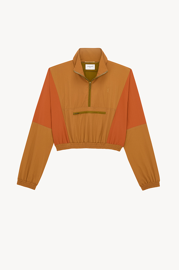 CASSANDRE Cropped Windbreaker in Nylon Faille