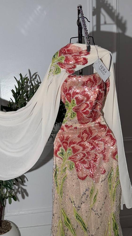 Luxury Sequin Evening Dress(orange)