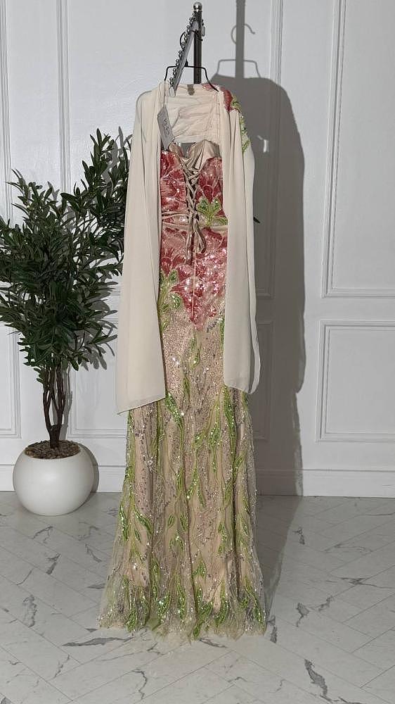 Luxury Sequin Evening Dress(orange)