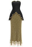 Rhinestone Sparkly Skirt Set