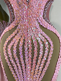 Blush Siren Illusion Gown