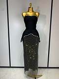 Hotfix Rhinestone Sparkly Skirt Set