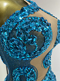 Blue Mermaid Prom Dress