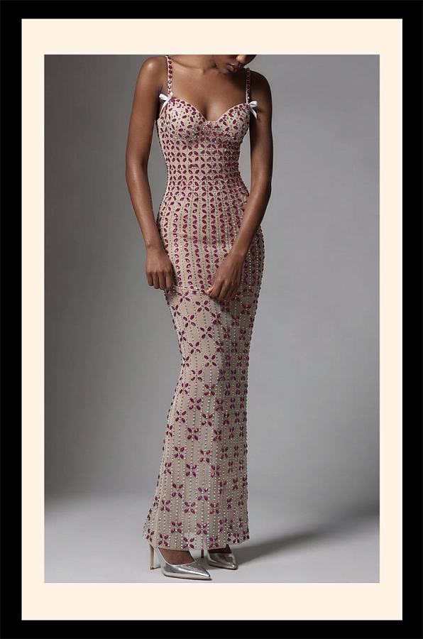 Spaghetti Straps Square Fully Rhinestone Evening Dresses