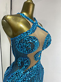 Blue Mermaid Prom Dress