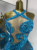 Blue Mermaid Prom Dress