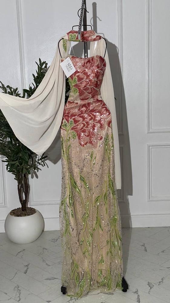 Luxury Sequin Evening Dress(orange)