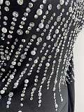 Sequins Gown with Flared Hem
