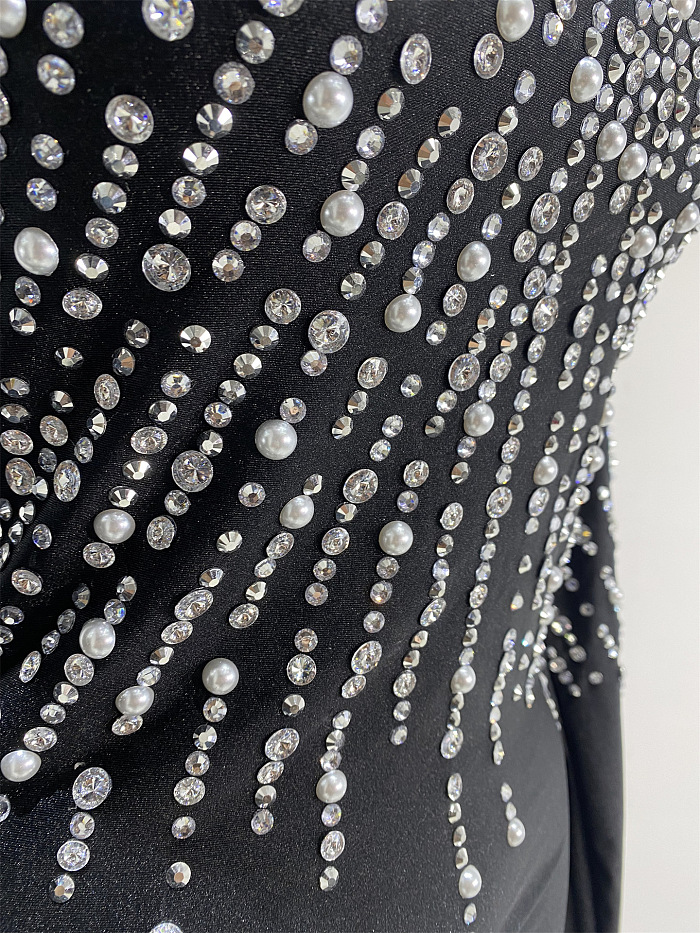 Sequins Gown with Flared Hem