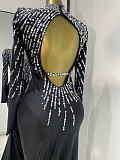 Sequins Gown with Flared Hem