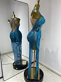 Blue Mermaid Prom Dress