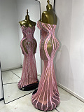 Blush Siren Illusion Gown