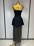 Hotfix Rhinestone Sparkly Skirt Set
