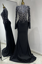 Sequins Gown with Flared Hem
