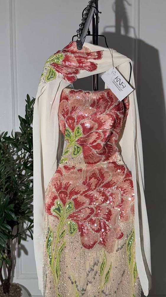 Luxury Sequin Evening Dress(orange)