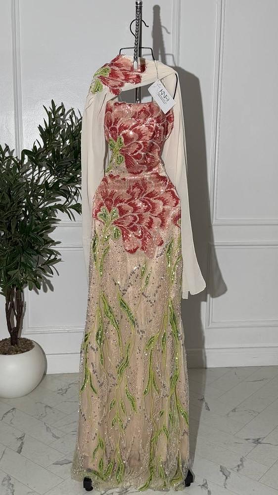 Luxury Sequin Evening Dress(orange)