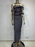 Strapless Bow Bandage Maxi Dress