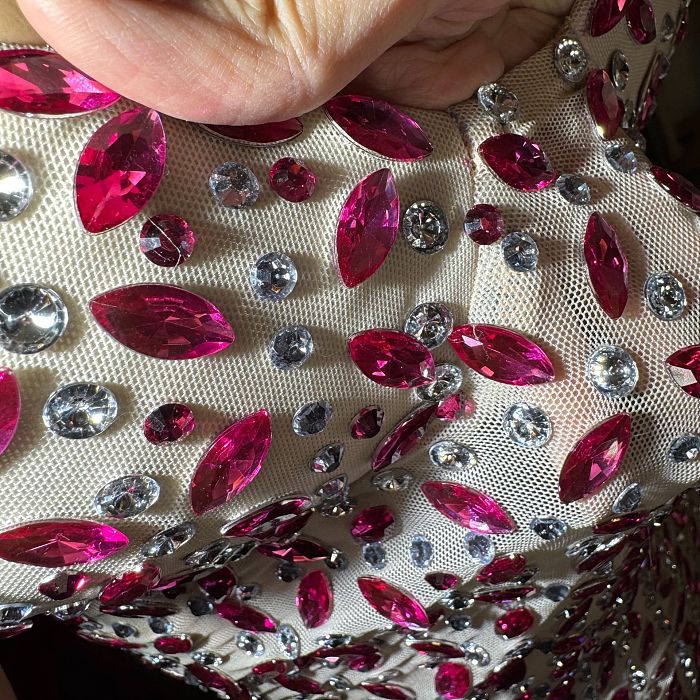 Spaghetti Straps Square Fully Rhinestone Evening Dresses