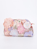 Vacation Style Embroidered Flower Fabric Women's Pillow Bag