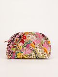 Vacation Style Embroidered Flower Fabric Women's Pillow Bag
