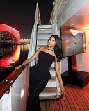 Black Off-Shoulder Sequin Maxi Dress