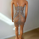 Form-fitting Mesh Dress