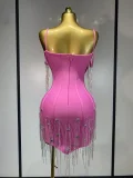 Backless Spaghetti Strap Bodycon Sleeveless Bandage Prom Gown