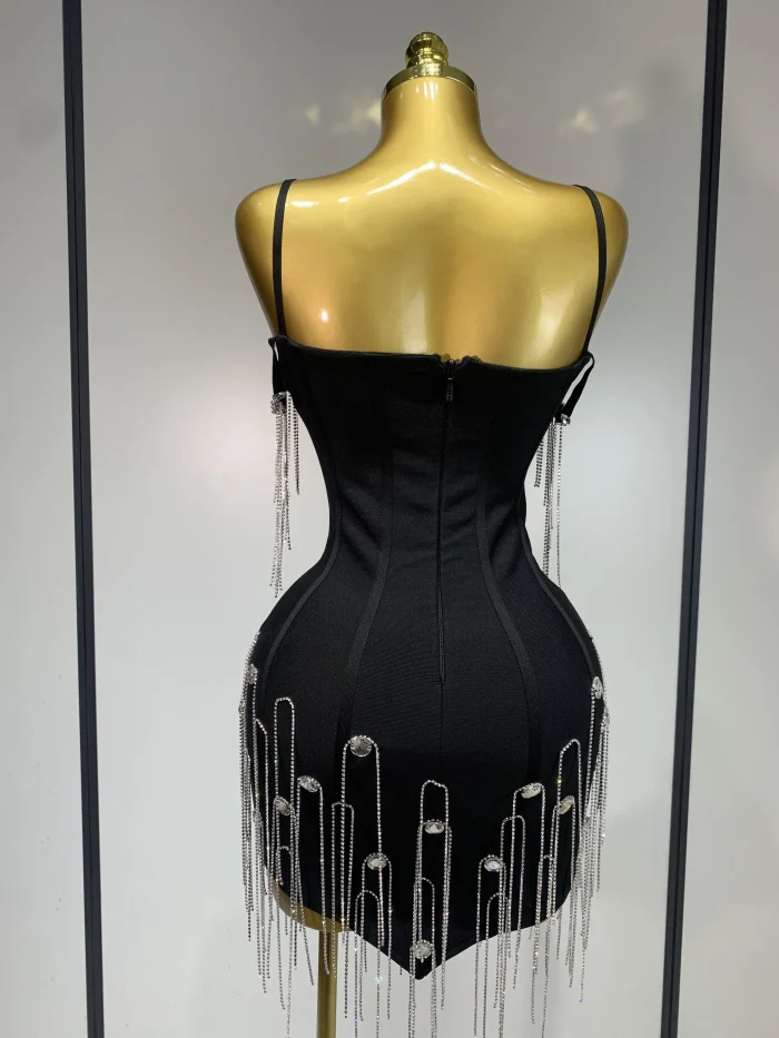 Backless Spaghetti Strap Bodycon Sleeveless Bandage Prom Gown