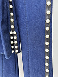 Pearl-Embellished Blazer Suit