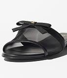Black Mesh Mules