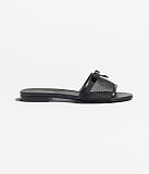 Black Mesh Mules