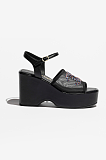 Mesh & Glass Beads Sandals