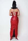 Shinny Fabric Sculpted Gown