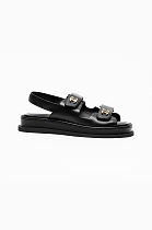 Slingback Sandals with Logo