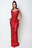 Shinny Fabric Sculpted Gown