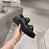 Slingback Sandals with Logo