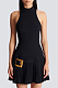 Back Zipper Mini Dress