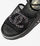 Mesh & Glass Beads Sandals