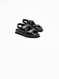 Slingback Sandals with Logo