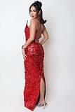 Shinny Fabric Sculpted Gown