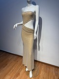 Strapless Diamante Maxi Dress