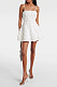 White Spaghetti Strap Mini Dress
