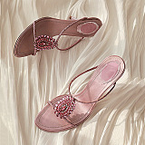 Open Toe Beaded Heels
