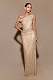 Diamante One Shoulder Maxi Dress