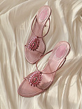 Open Toe Beaded Heels