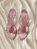Open Toe Beaded Heels