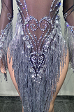 Fringes See-through Party Dress