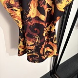 Barocco-Print Stretch Halter Top