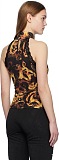 Barocco-Print Stretch Halter Top